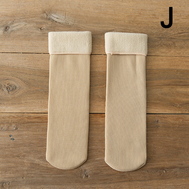 3 x Paire de Chaussettes d'hiver molletonnées