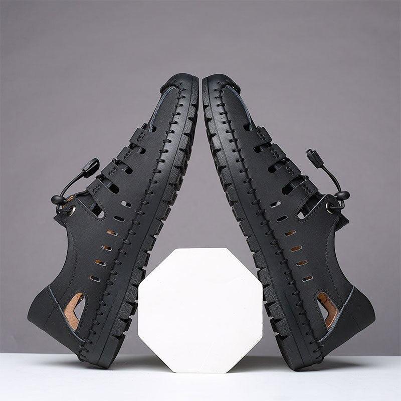 Sandales élégantes en cuir pour homme