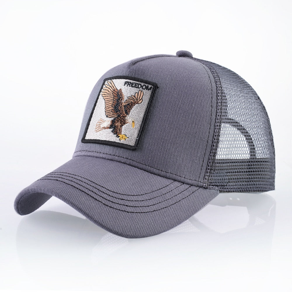 Casquette mixte avec animaux brodé