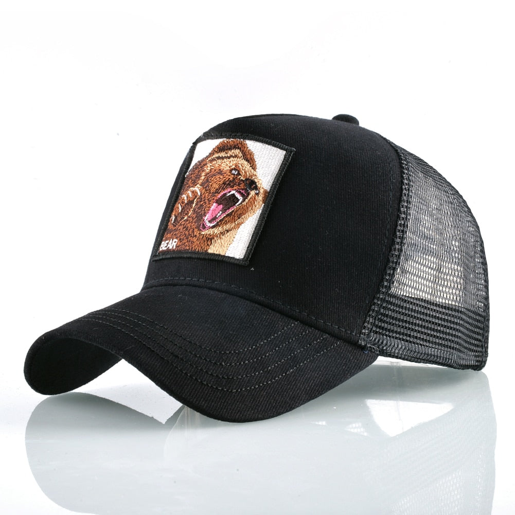 Casquette mixte avec animaux brodé