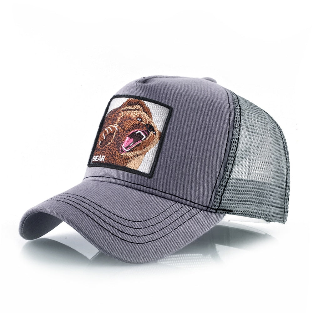 Casquette mixte avec animaux brodé