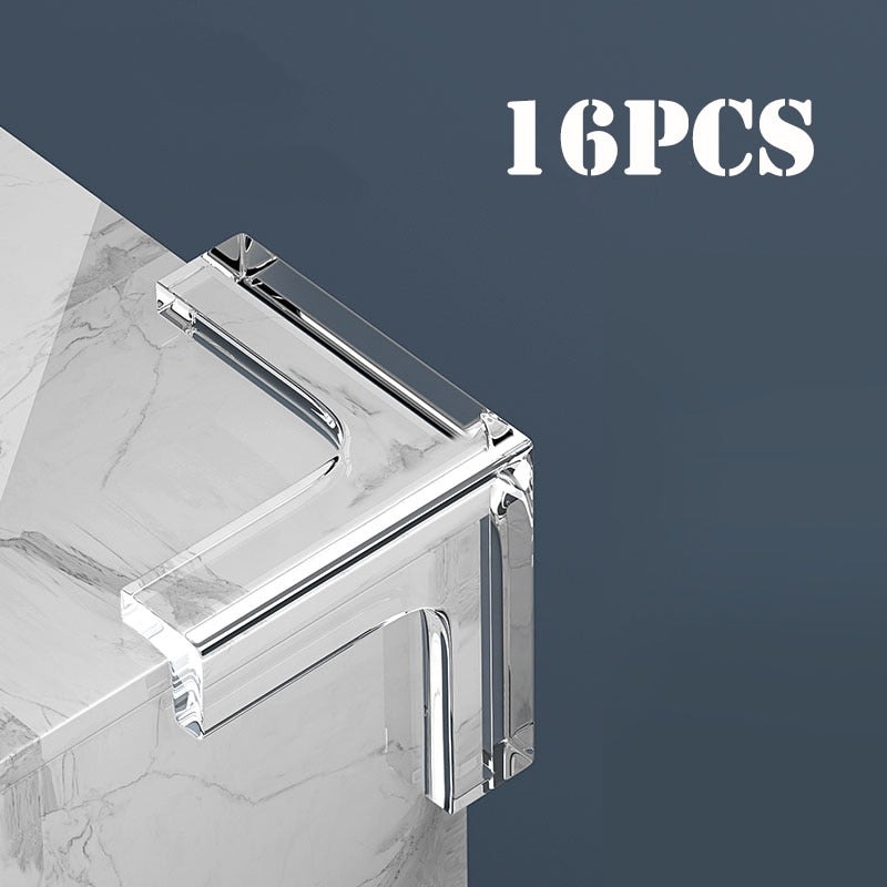16 x Protecteurs d'angles de meuble en silicone
