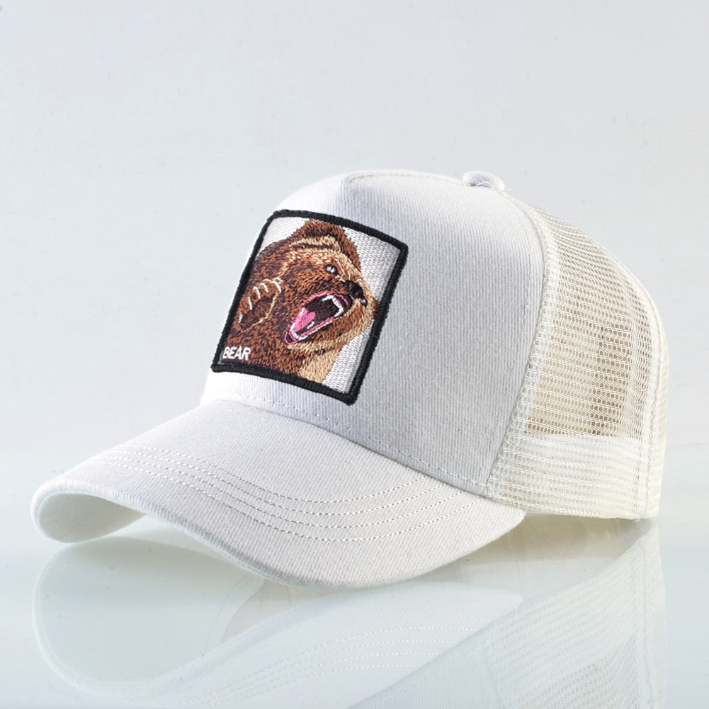 Casquette mixte avec animaux brodé