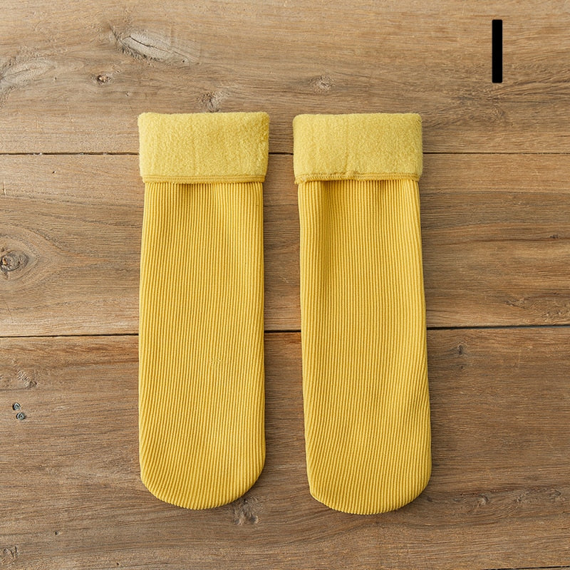 3 x Paire de Chaussettes d'hiver molletonnées