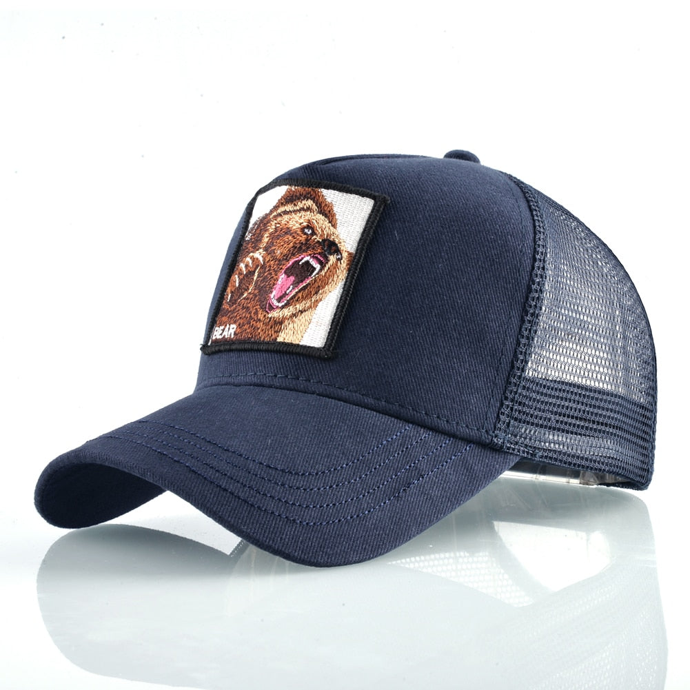 Casquette mixte avec animaux brodé