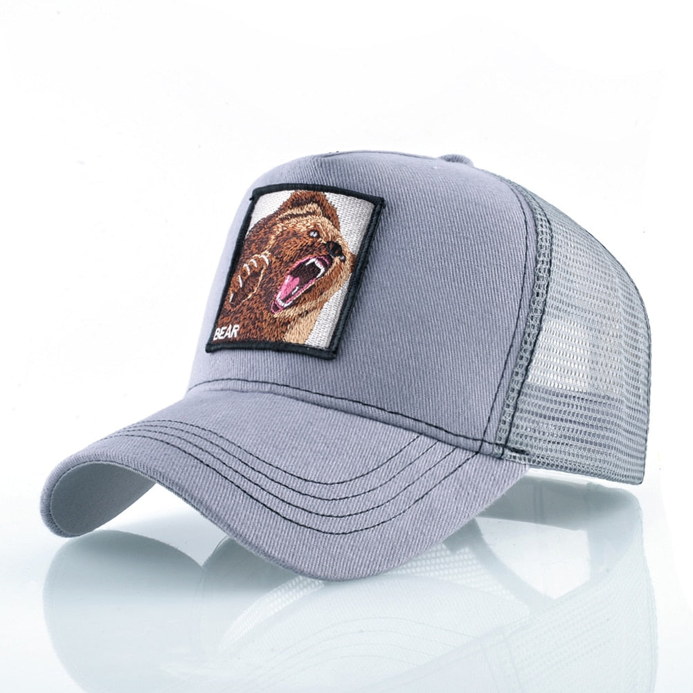 Casquette mixte avec animaux brodé