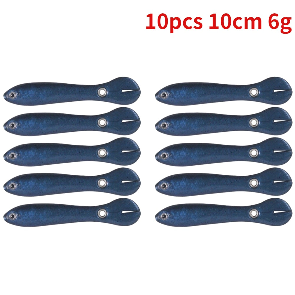 5X Appâts souples en plastique