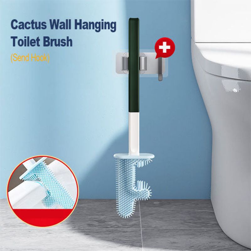 Brosse de toilette cactus silicone - anti bactérie