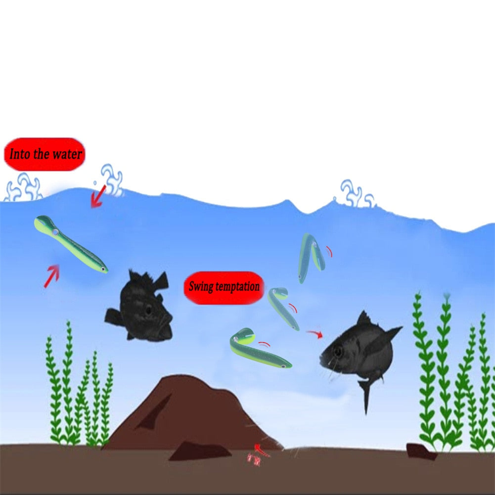 5X Appâts souples en plastique