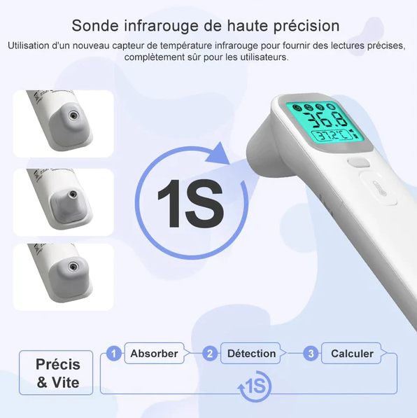 Thermomètre Infrarouge Résultat précis 1 Seconde