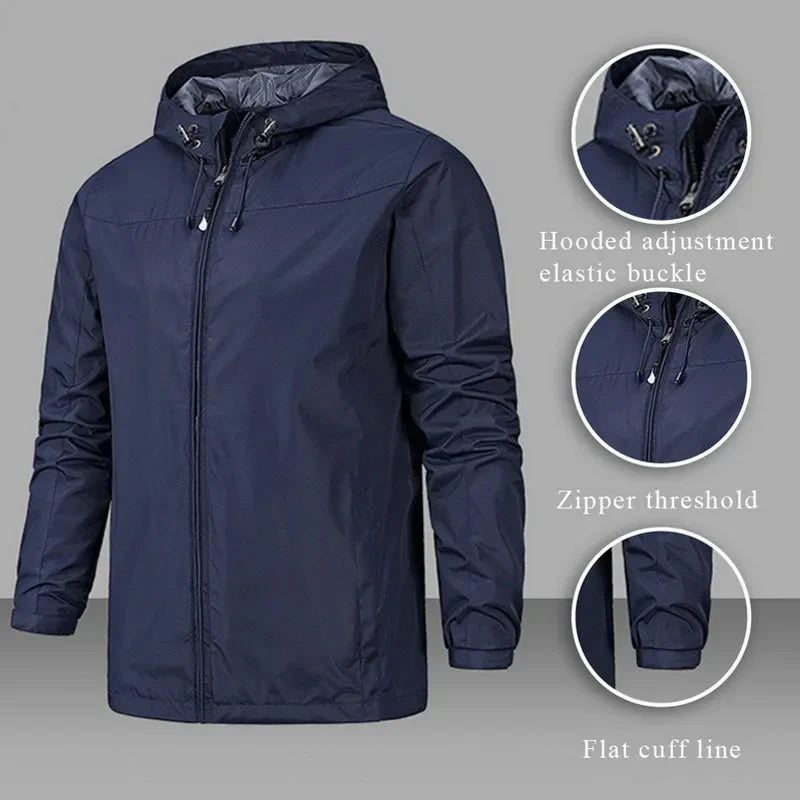 Veste imperméable à capuche pour homme et femme - Livraison offerte