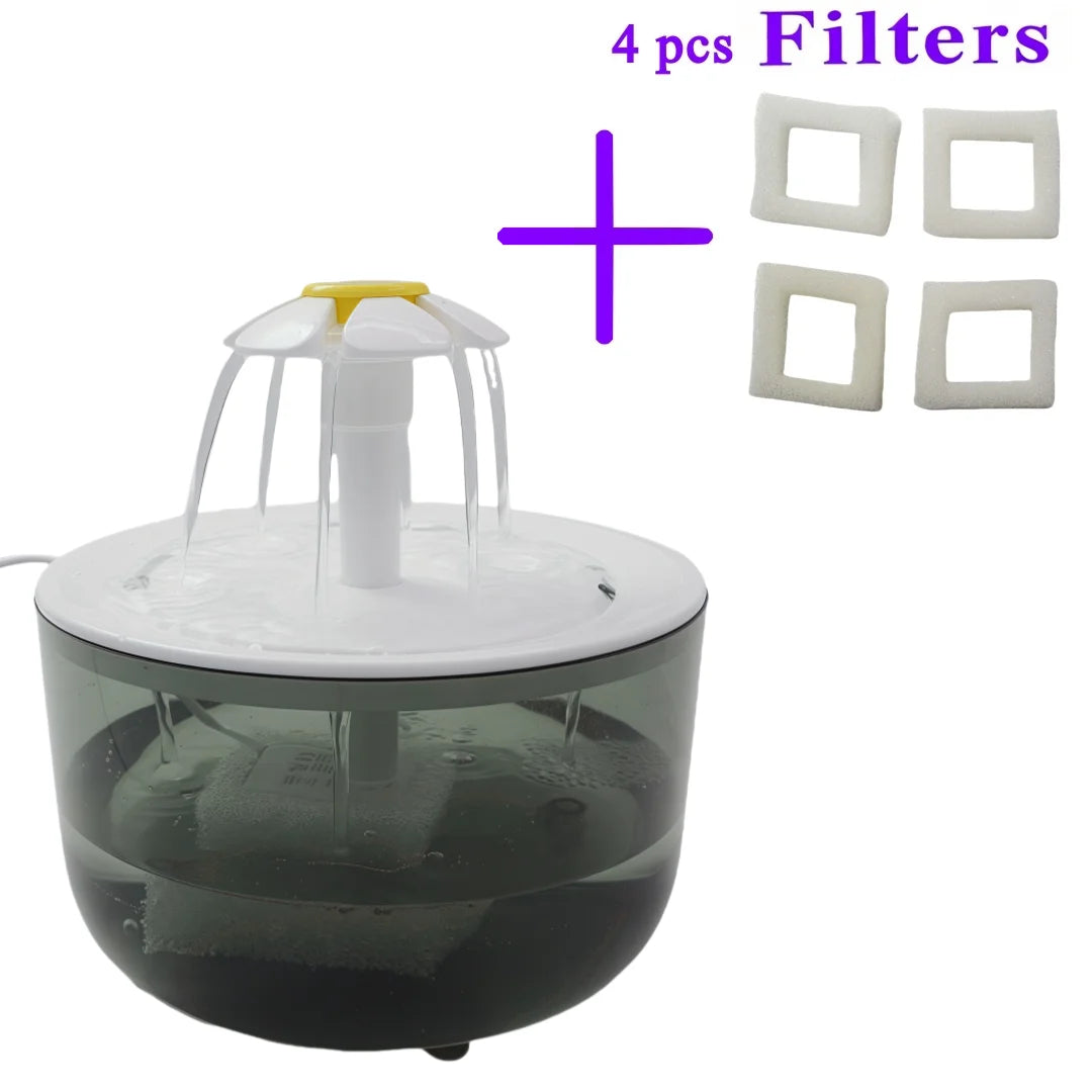 Fontaine à Eau Automatique pour Chat & Chien 1,2 L – Circulation Continue, Filtration USB – 4 Filtres Supplémentaires OFFERTS