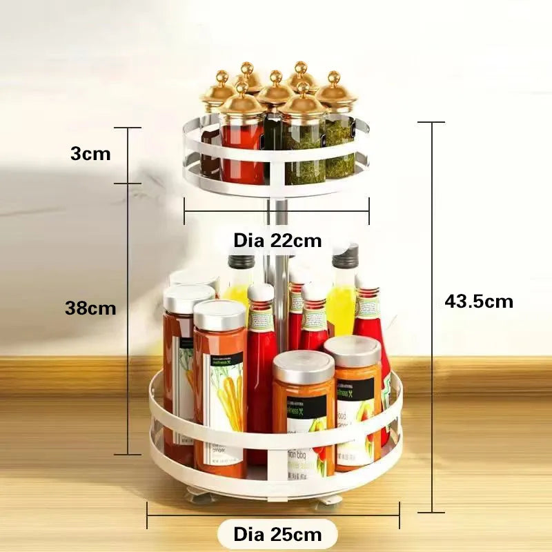 Rangement d'angle rotatif multicouche pour cuisine