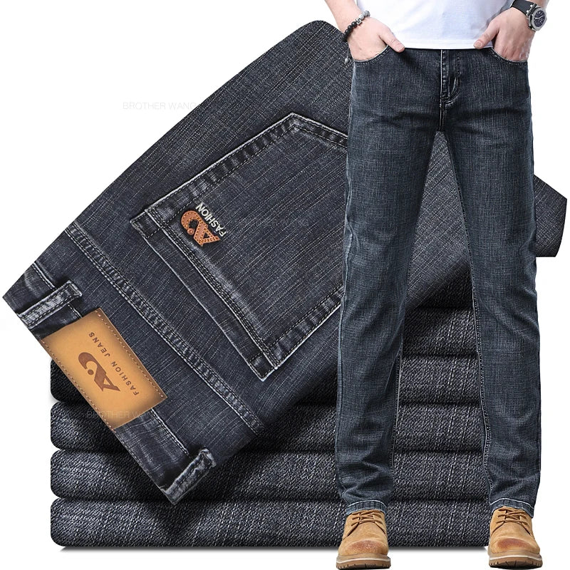 Jean Homme Slim Fit Extensible – Pantalon Denim Élégant et Décontracté