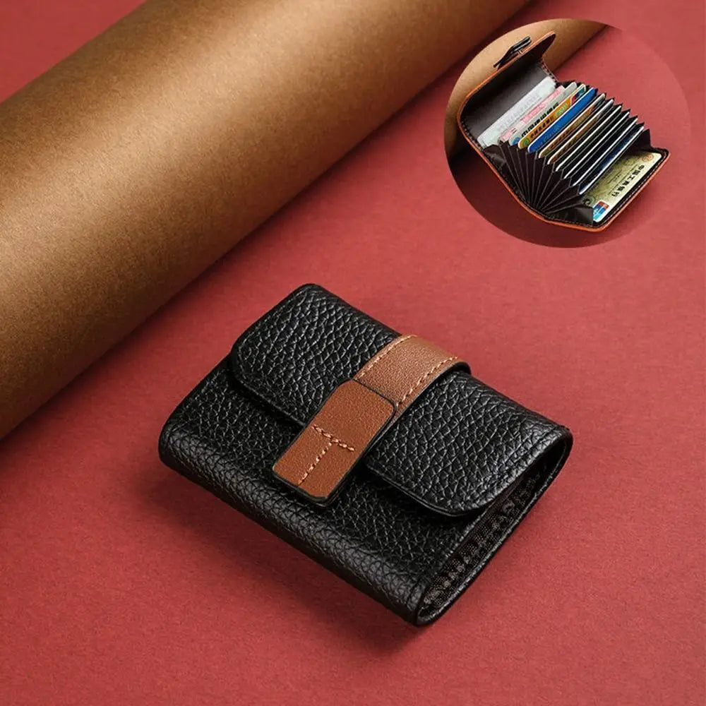 Mini Portefeuille pour Cartes en Cuir PU