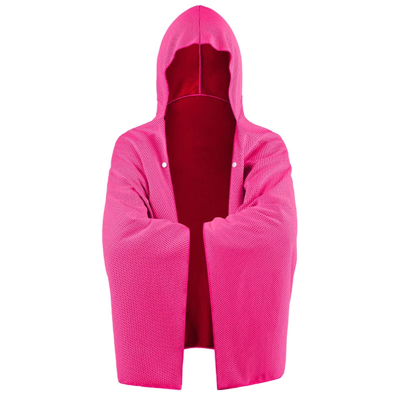Poncho de Bain Rafraîchissant Multifonctions à Capuche – Serviette XXL Ultra Absorbante
