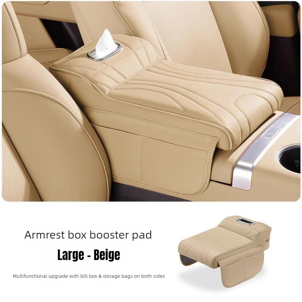 Housse d’Accoudoir Central Universelle pour Voiture – Mousse à Mémoire de Forme avec Poche de Rangement & Boîte Mouchoir