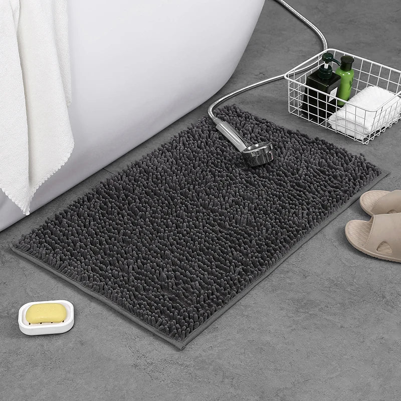 Tapis de Bain Doux et Moelleux – Absorbant, Antidérapant – 2 Tailles et 8 Coloris