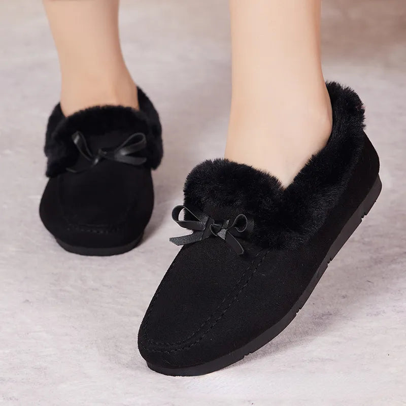 Mocassins d'Hiver Intérieur Polaire pour Femme