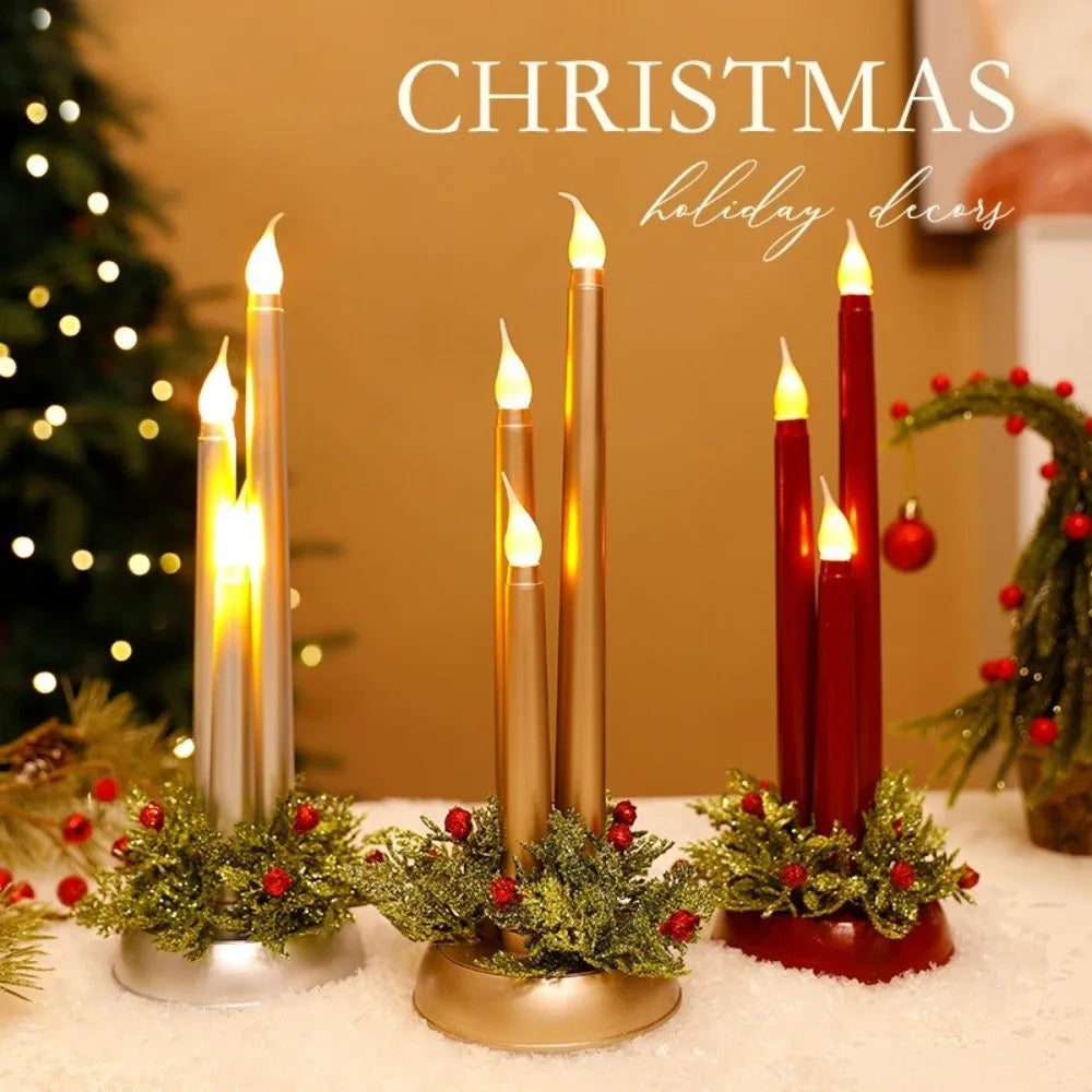 Bougies Chandelles 3PCS de Noël à LED