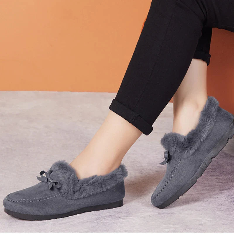 Mocassins d'Hiver Intérieur Polaire pour Femme