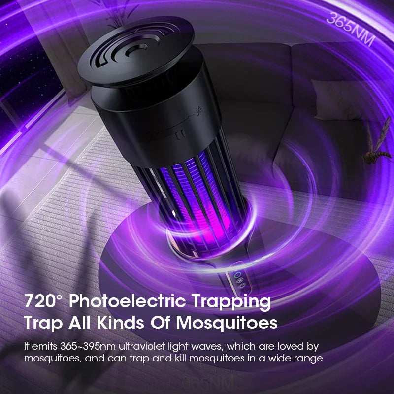 Lampe Anti-Moustiques 395NM UV à 360° - à Poser ou Fixer
