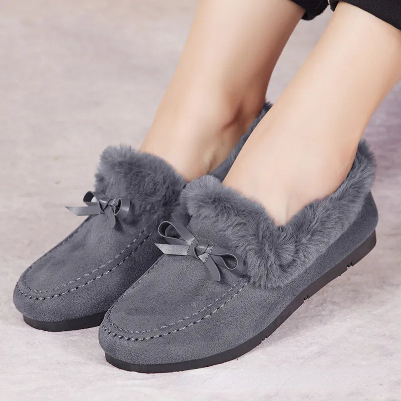 Mocassins d'Hiver Intérieur Polaire pour Femme