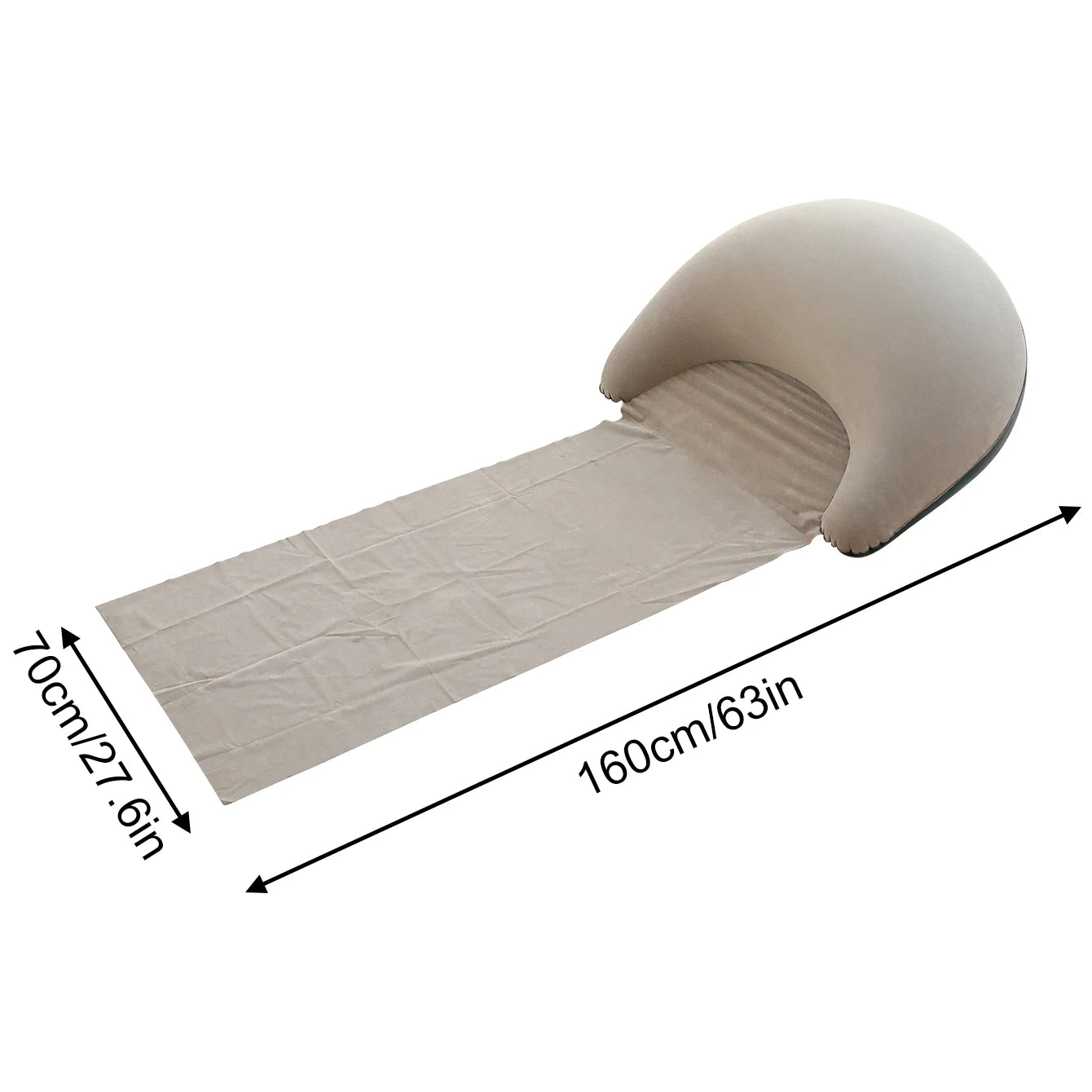 Serviette de Plage 2-en-1 avec Coussin Gonflable – Idéal pour Plage & Camping