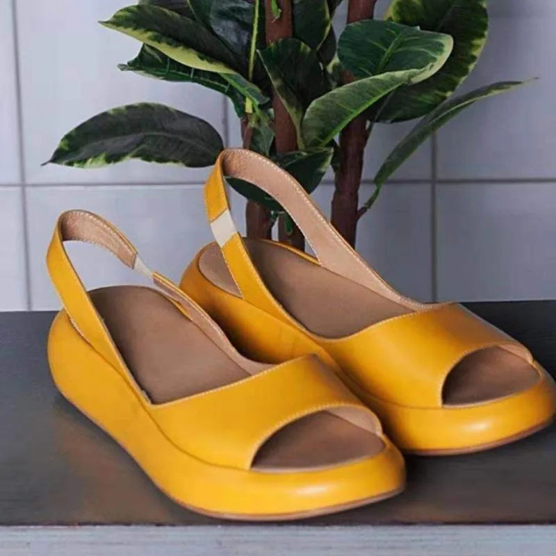 Sandales d'Été à Bout Ouvert & Lanière Arrière pour Femmes
