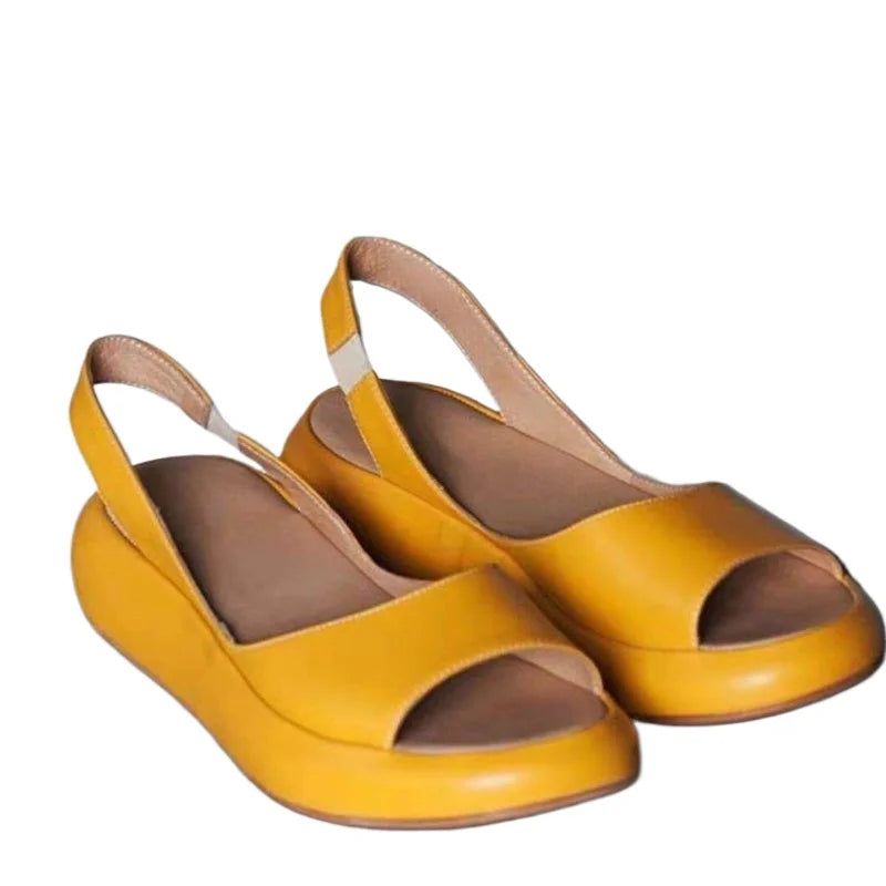 Sandales d'Été à Bout Ouvert & Lanière Arrière pour Femmes