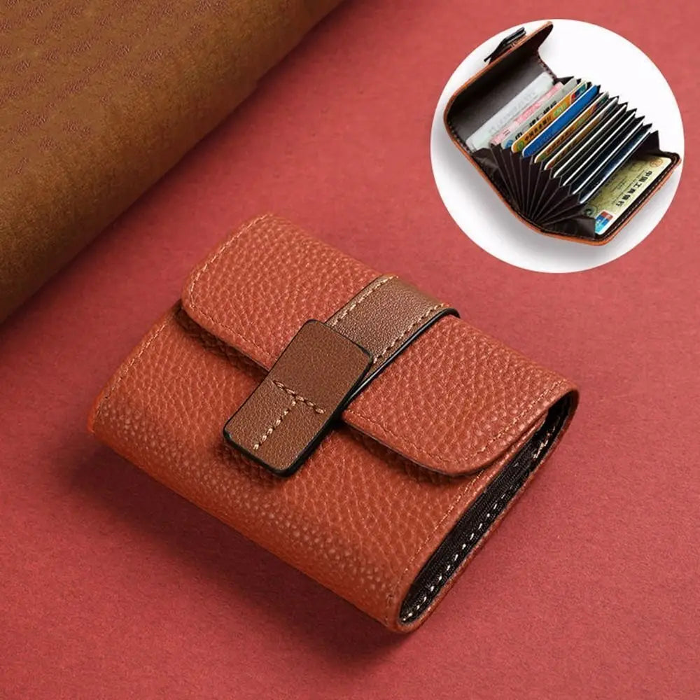 Mini Portefeuille pour Cartes en Cuir PU