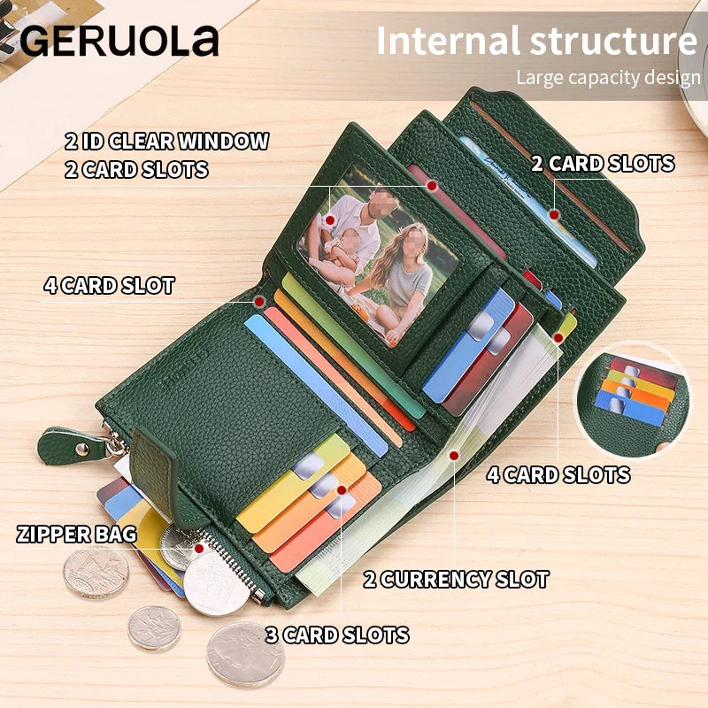 Portefeuille RFID en Cuir PU Grande Capacité