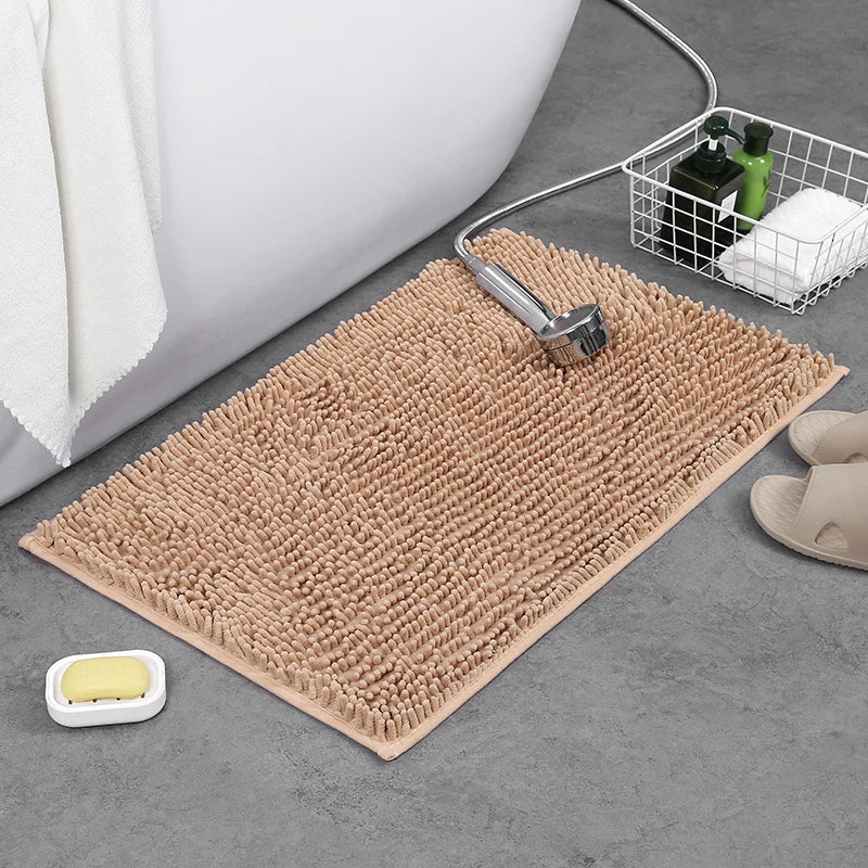 Tapis de Bain Doux et Moelleux – Absorbant, Antidérapant – 2 Tailles et 8 Coloris