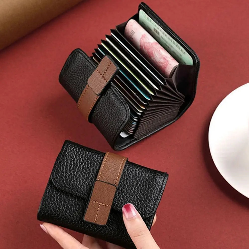 Mini Portefeuille pour Cartes en Cuir PU
