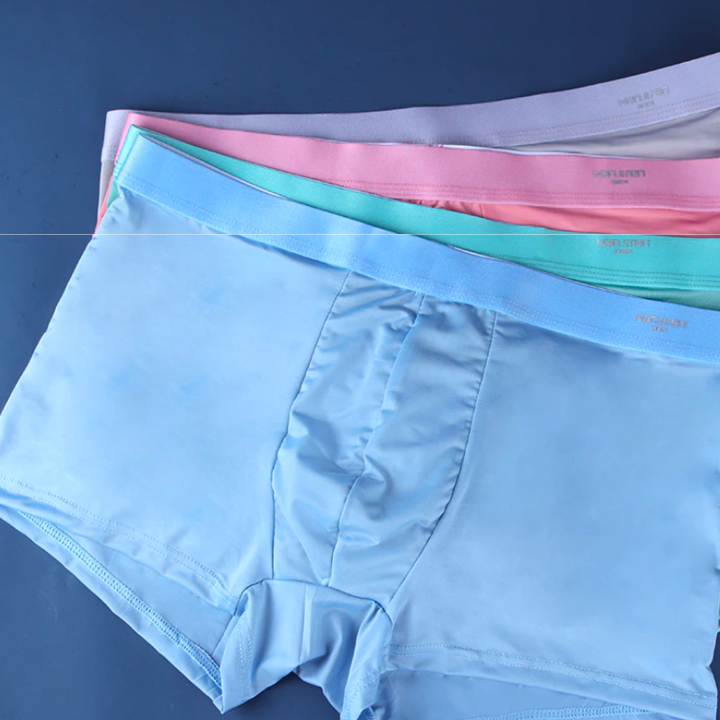 Lot de 4 boxers en soie glacée