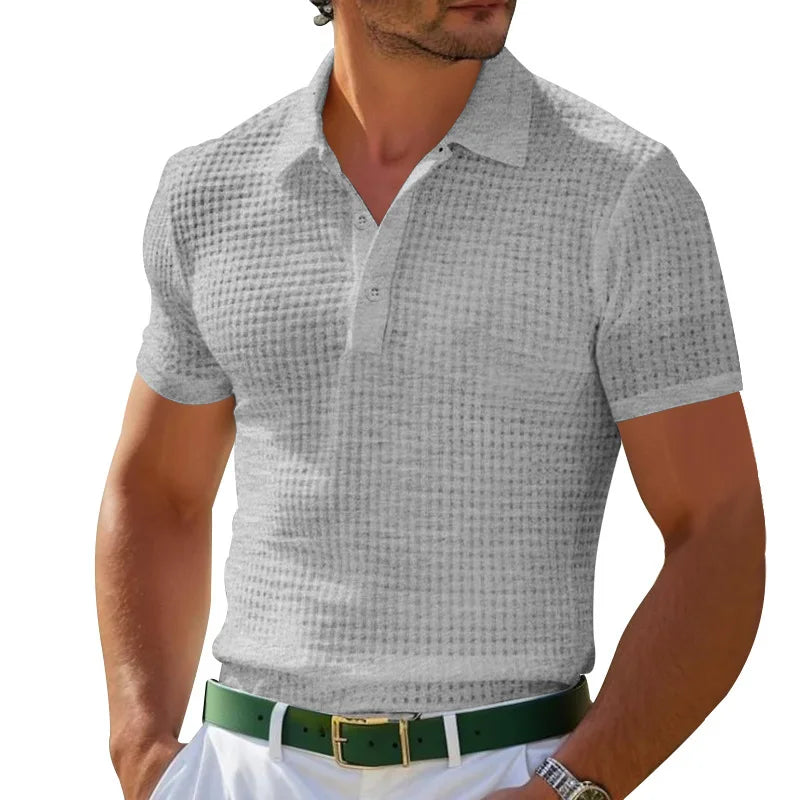 Polo Homme Été 2025 – Tissu Gaufré Respirant