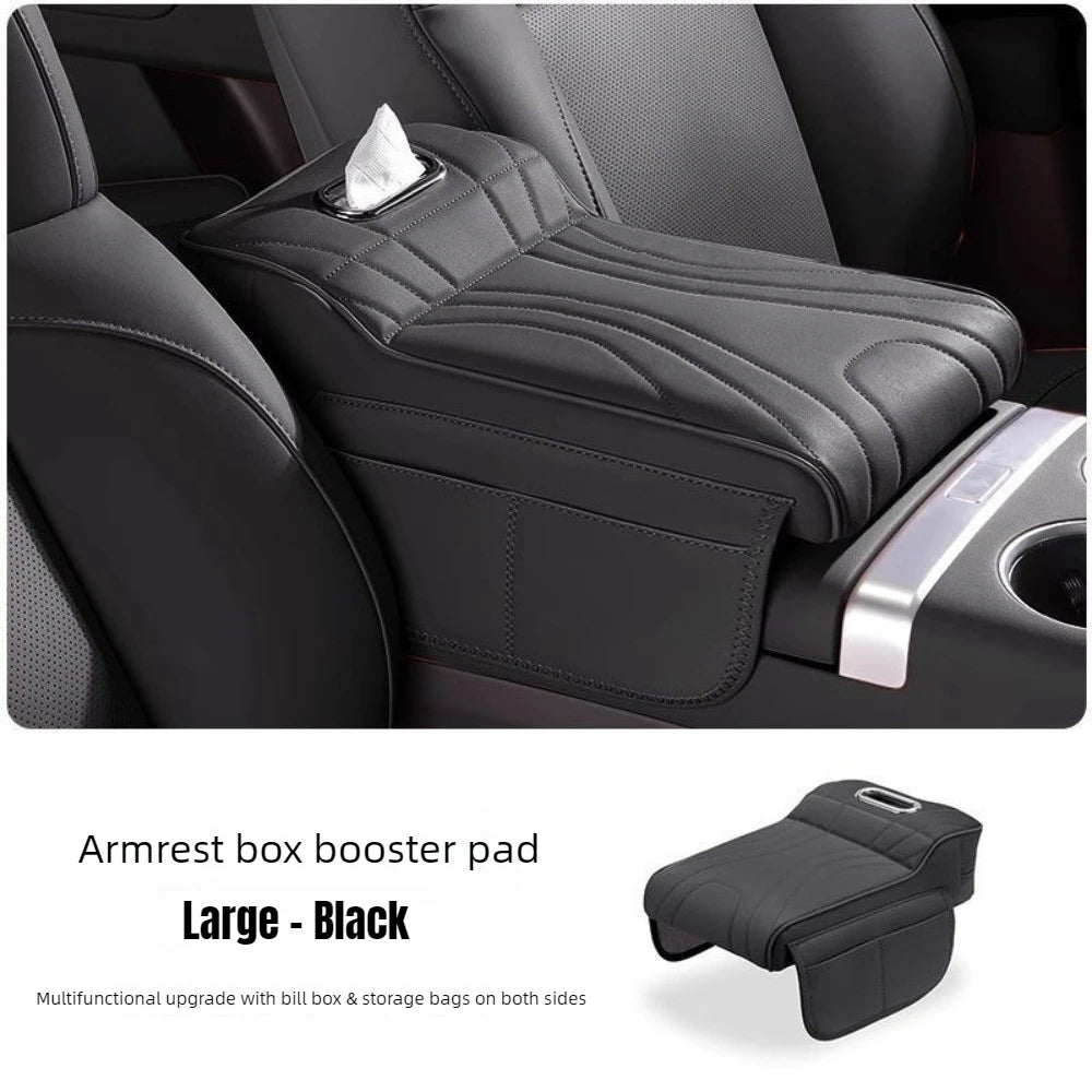Housse d’Accoudoir Central Universelle pour Voiture – Mousse à Mémoire de Forme avec Poche de Rangement & Boîte Mouchoir
