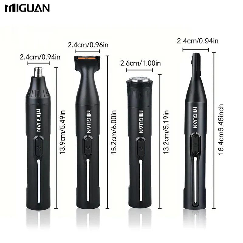 Tondeuse 4 en 1 Rechargeable – Nez, Barbe, Sourcils