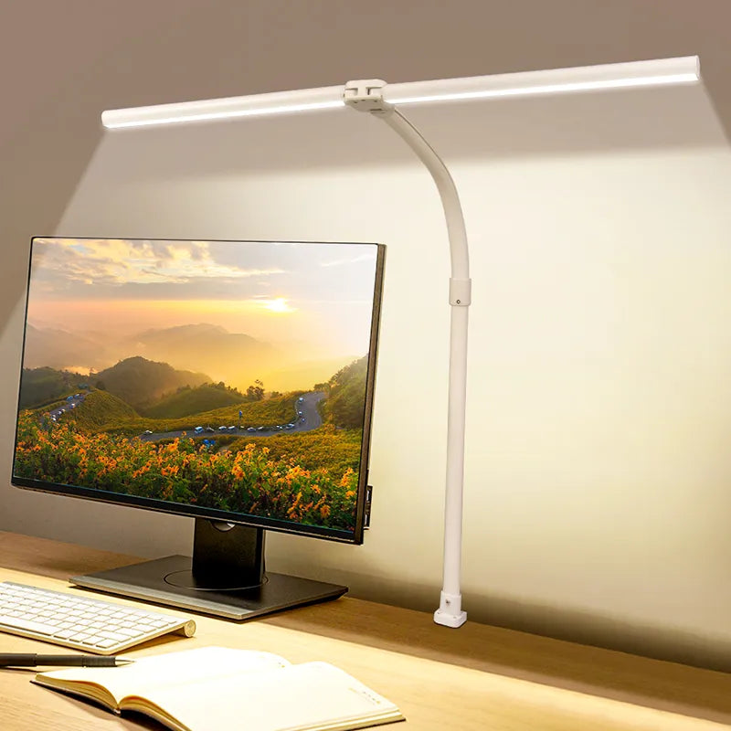 Lampe de bureau LED à double tête avec télécommande