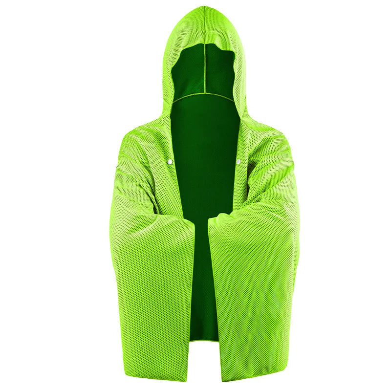 Poncho de Bain Rafraîchissant Multifonctions à Capuche – Serviette XXL Ultra Absorbante