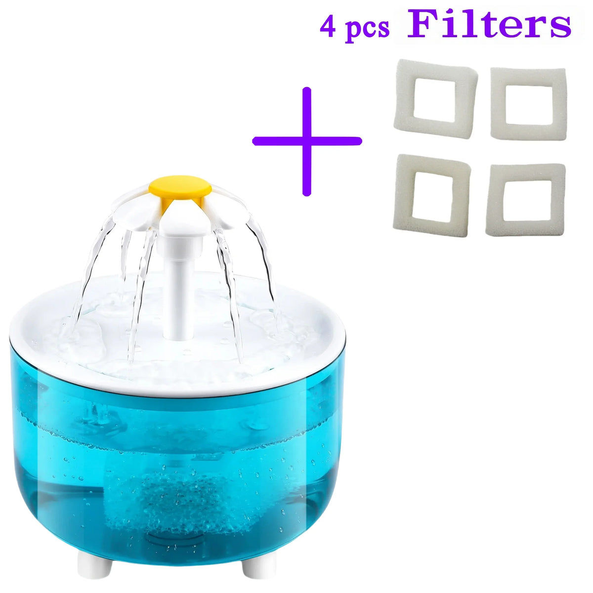 Fontaine à Eau Automatique pour Chat & Chien 1,2 L – Circulation Continue, Filtration USB – 4 Filtres Supplémentaires OFFERTS