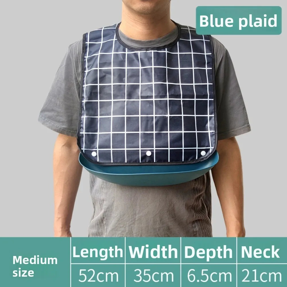 Bavoir pour Adulte Imperméable avec Poche - Facilement Lavable