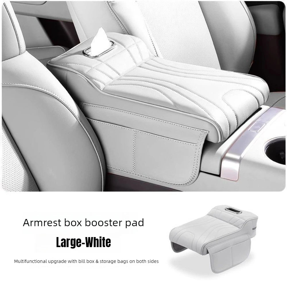 Housse d’Accoudoir Central Universelle pour Voiture – Mousse à Mémoire de Forme avec Poche de Rangement & Boîte Mouchoir