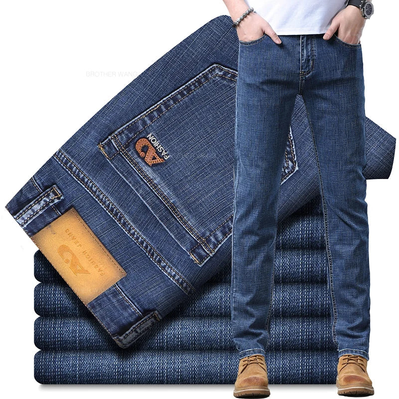 Jean Homme Slim Fit Extensible – Pantalon Denim Élégant et Décontracté