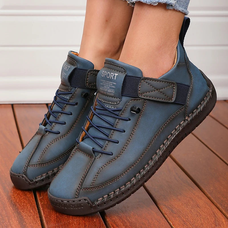 Chaussures Souples et Confortables Mixtes en Cuir – Faciles à Enfiler