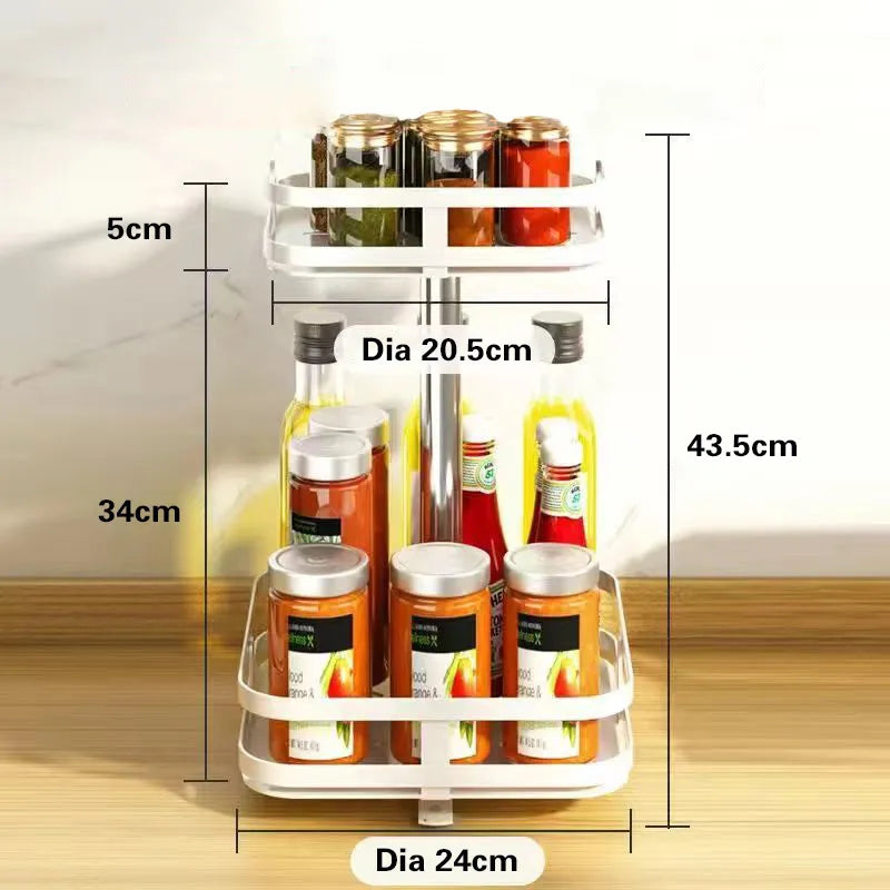 Rangement d'angle rotatif multicouche pour cuisine