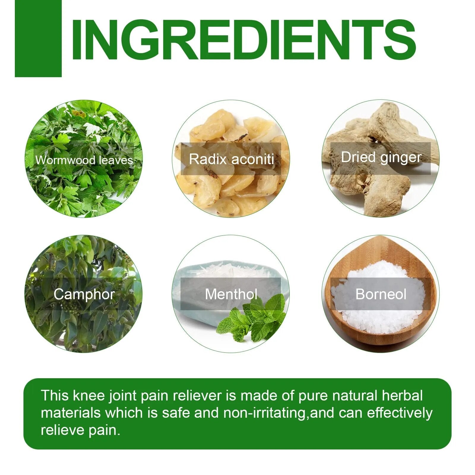 Lot de 24 Patchs genoux anti inflammatoires aux plantes