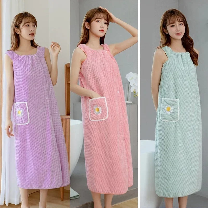 Serviette de bain robe à pression - ULTRA absorbante
