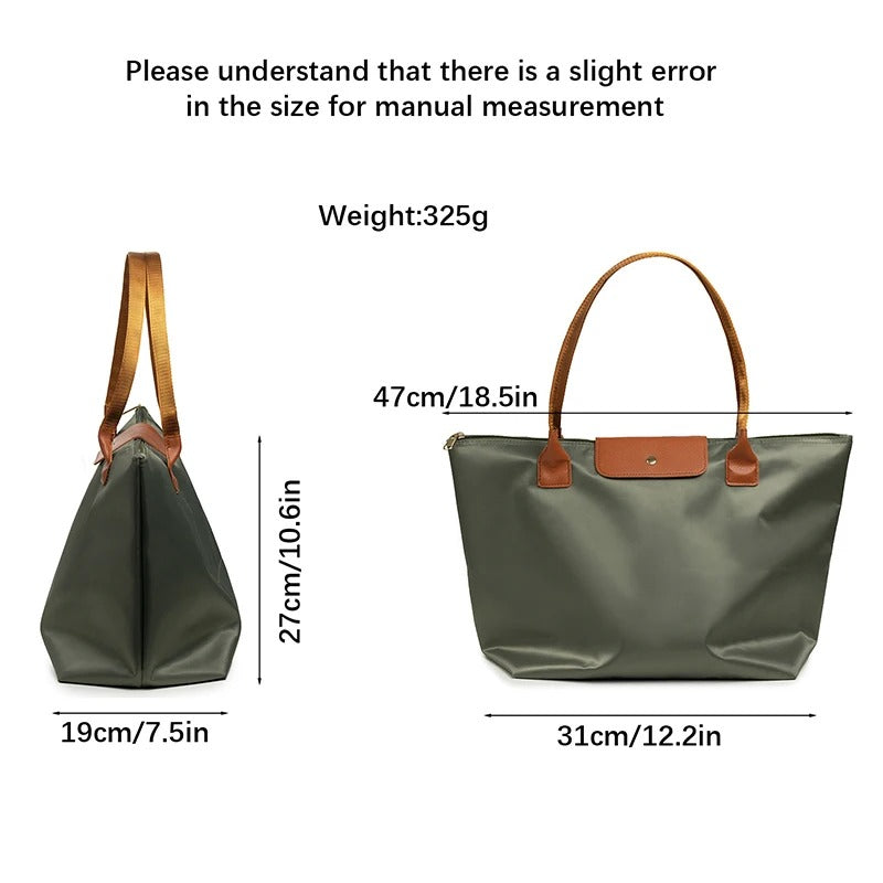 Sac cabas fourre-tout Pliable en nylon imperméable