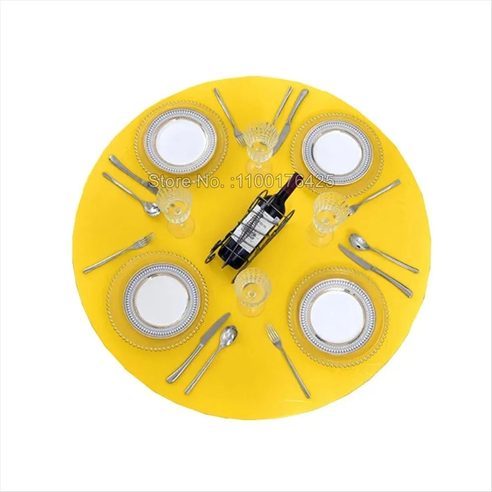 Nappe ronde élastique imperméable à motifs